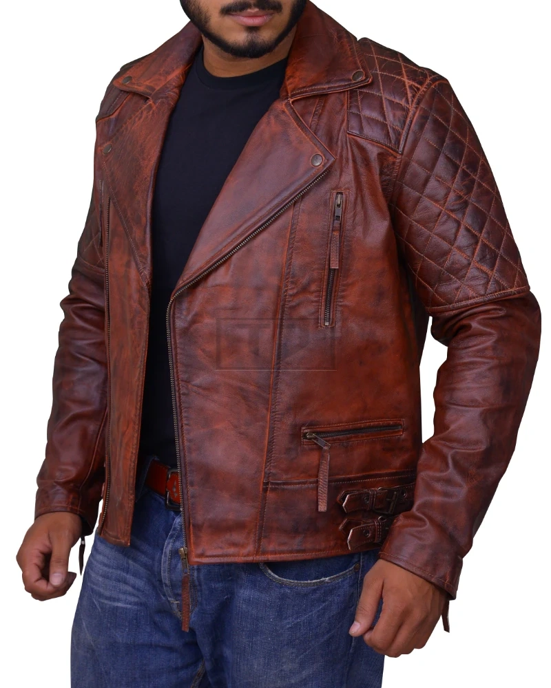 Rusty Brown Vintage Leather Jacket - image 4