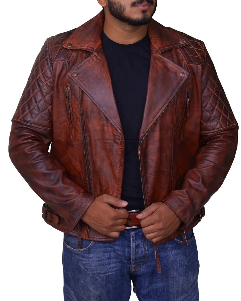 Rusty Brown Vintage Leather Jacket - image 5