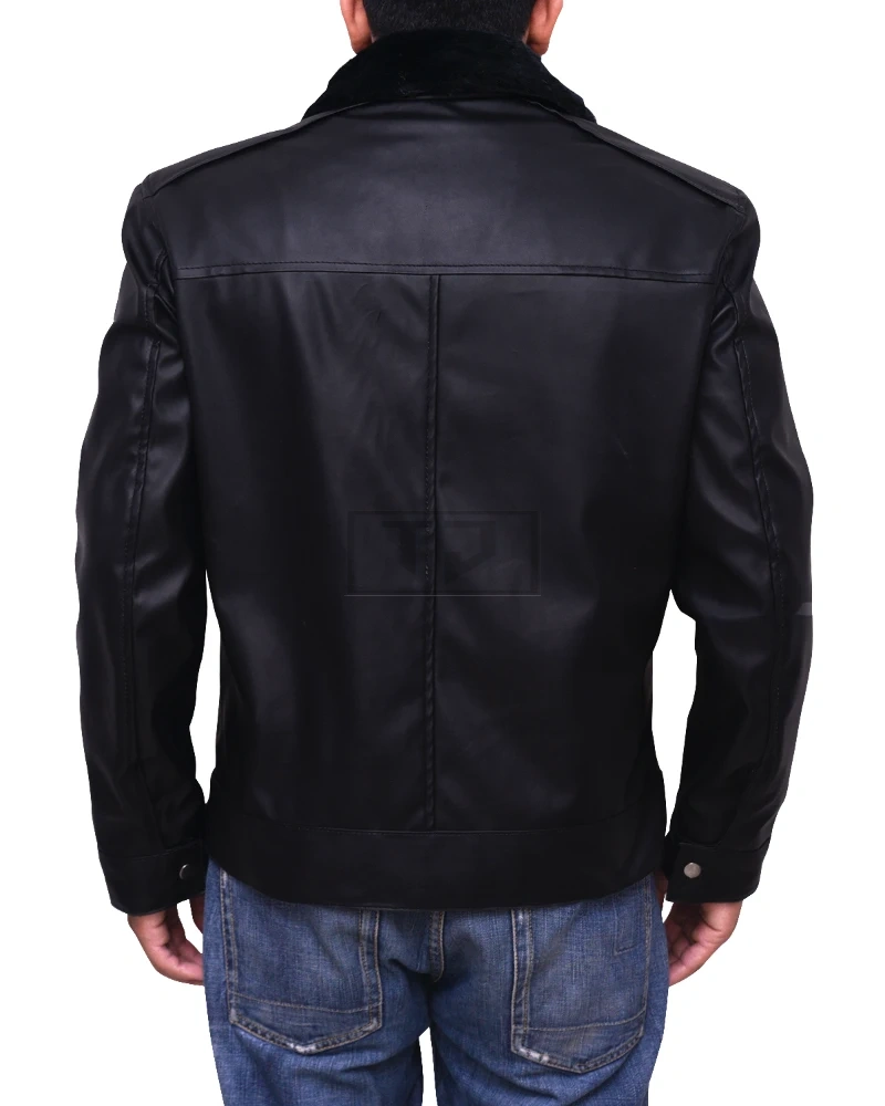 Black Jacket With Black Fur Collar - image 2