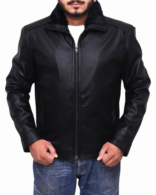 Black Jacket With Black Fur Collar - image 5