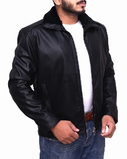 Black Jacket With Black Fur Collar - image 3