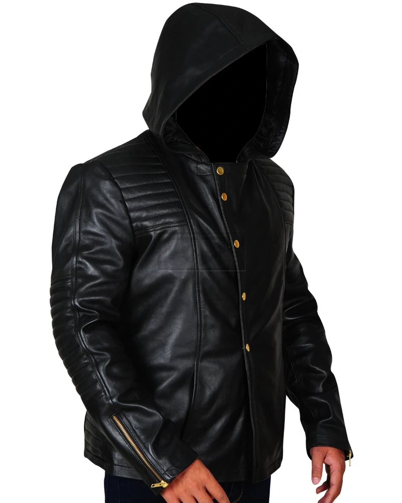 Brando Hooded Black Jacket - image 4