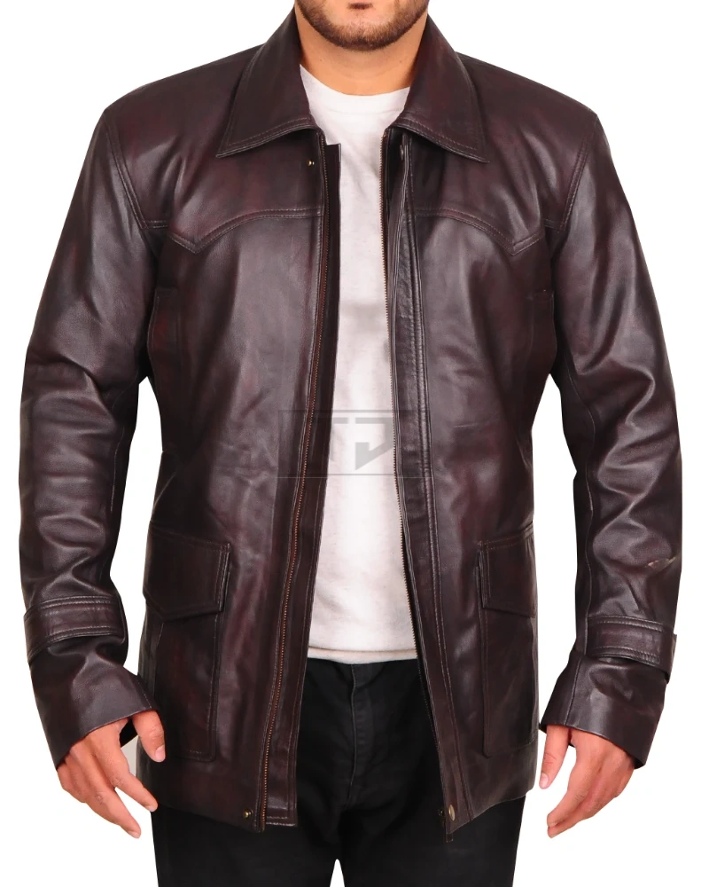 Classic Brown Leather Jacket - image 1