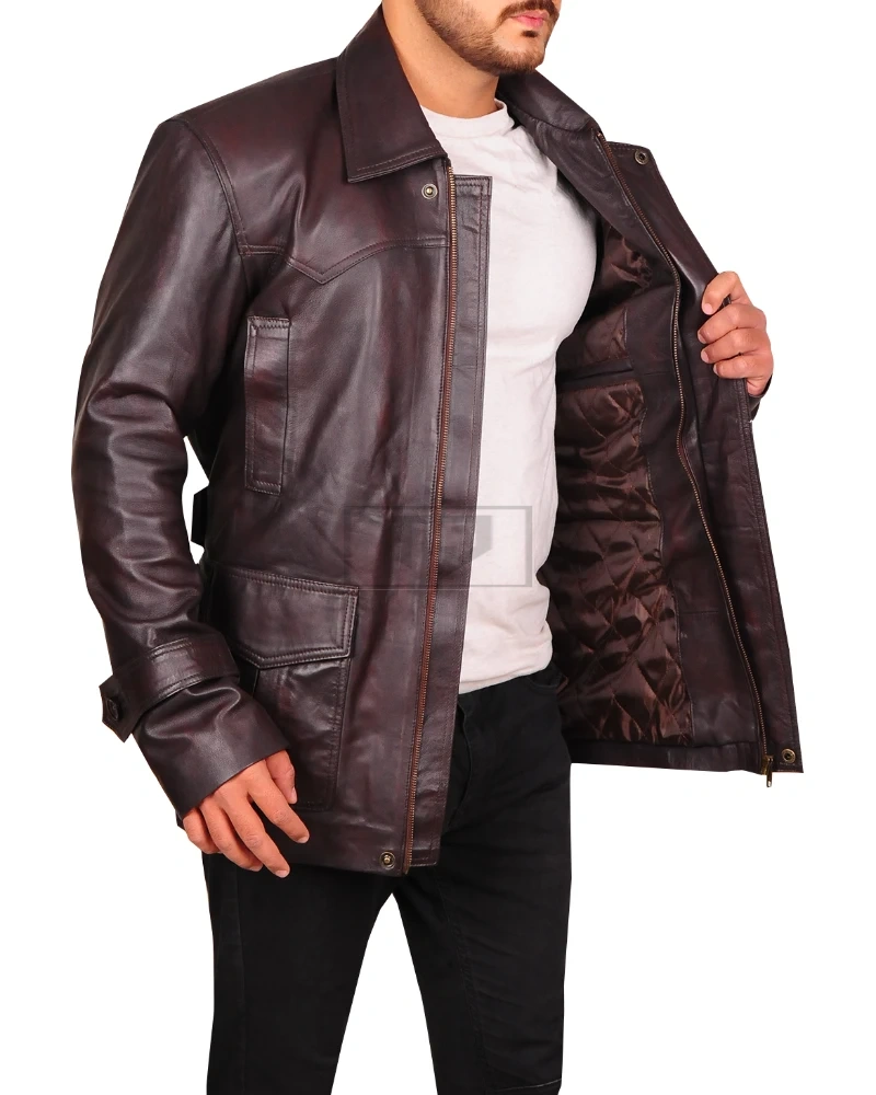 Classic Brown Leather Jacket - image 3