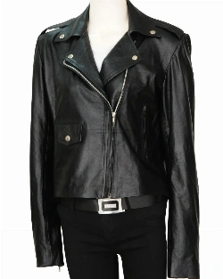 Black Biker Leather Jacket Women - image 1