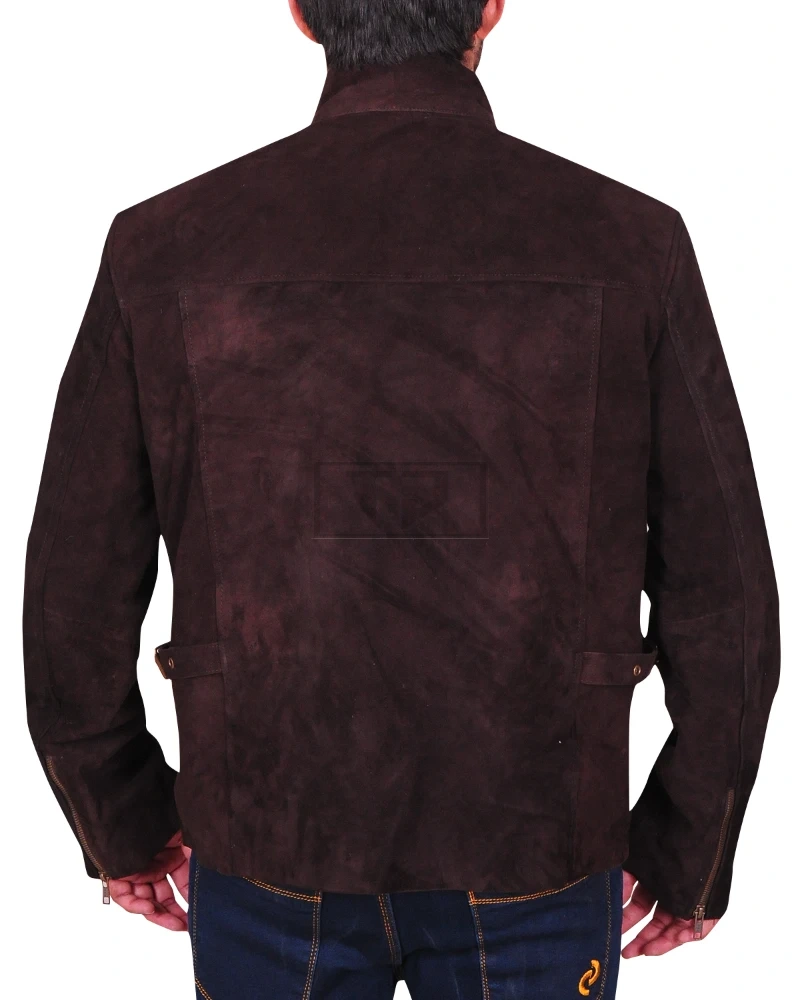 Dark Brown Suede Leather Jacket - image 2