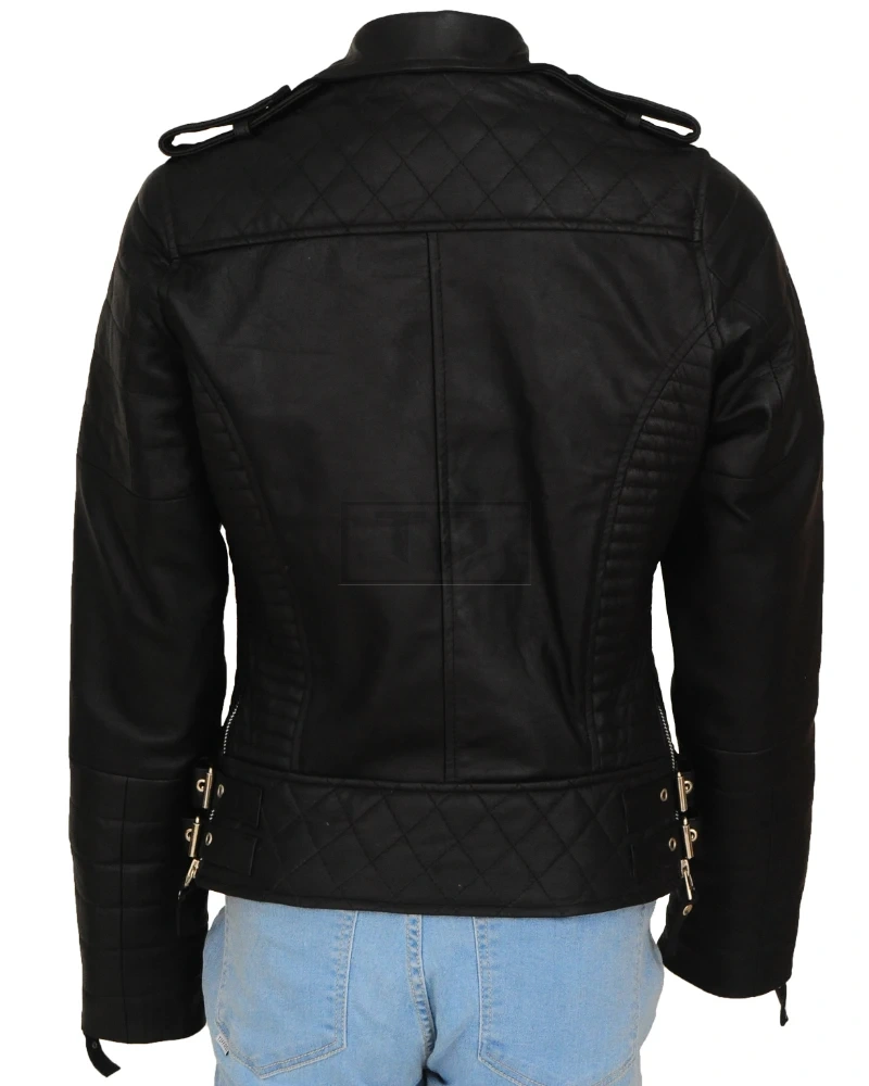 Black Brando Women Jacket - image 2