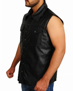 Undertaker Motorcycle Leather Vest - image 4