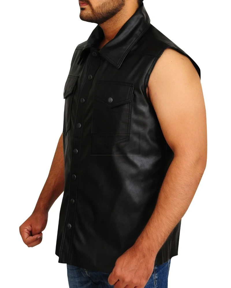 Undertaker Motorcycle Leather Vest - image 4