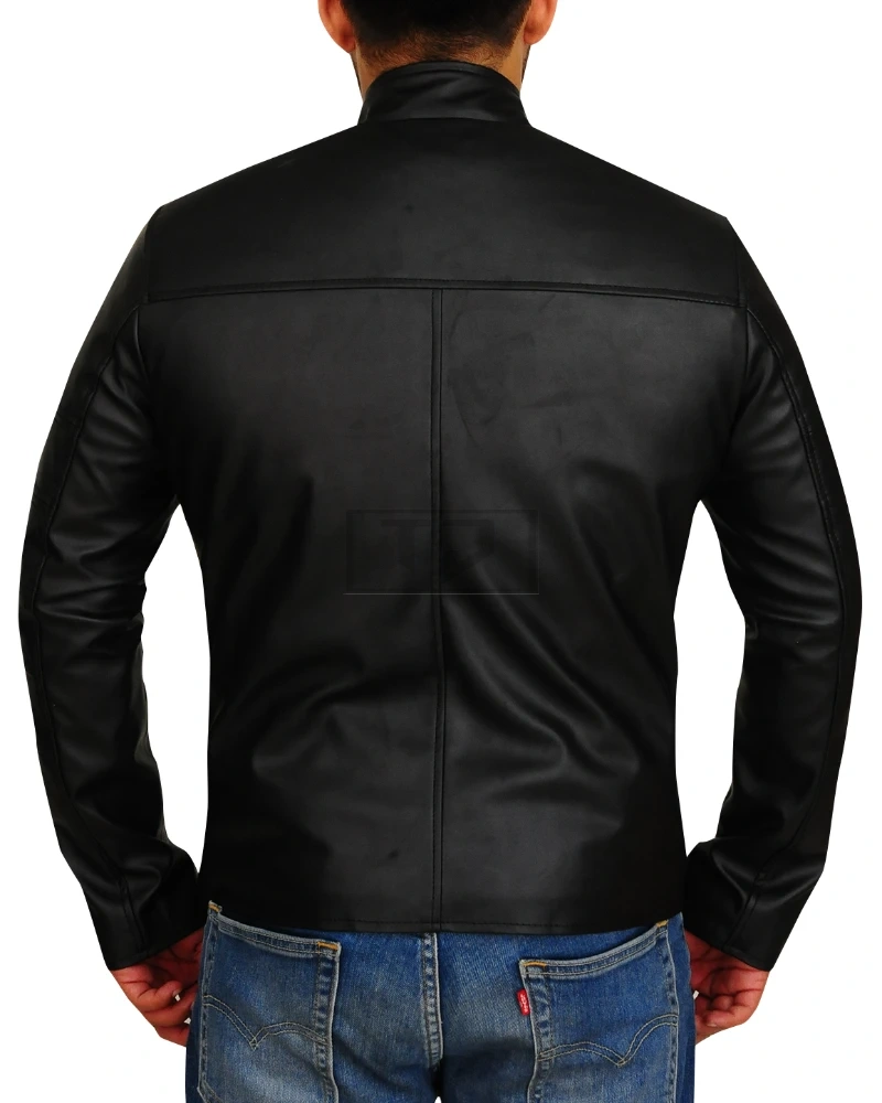 Slim Fit Biker Leather Jacket - image 2
