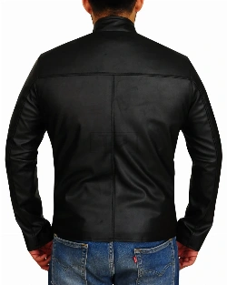 Slim Fit Biker Leather Jacket - image 2