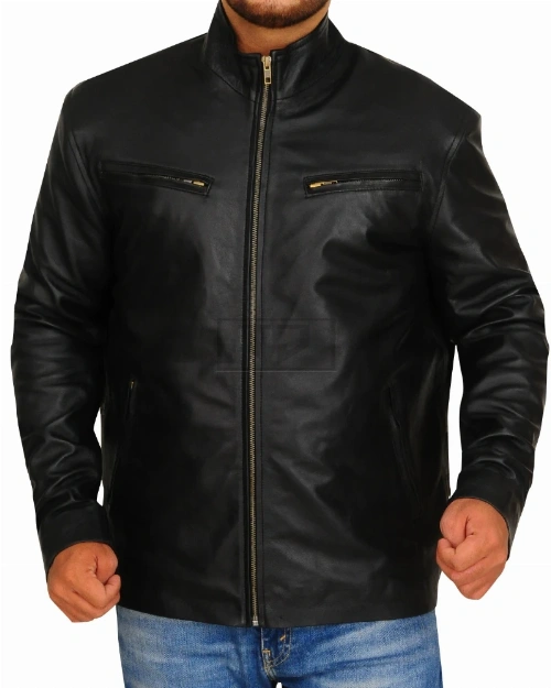 Trendy Biker Leather Jacket - image 5