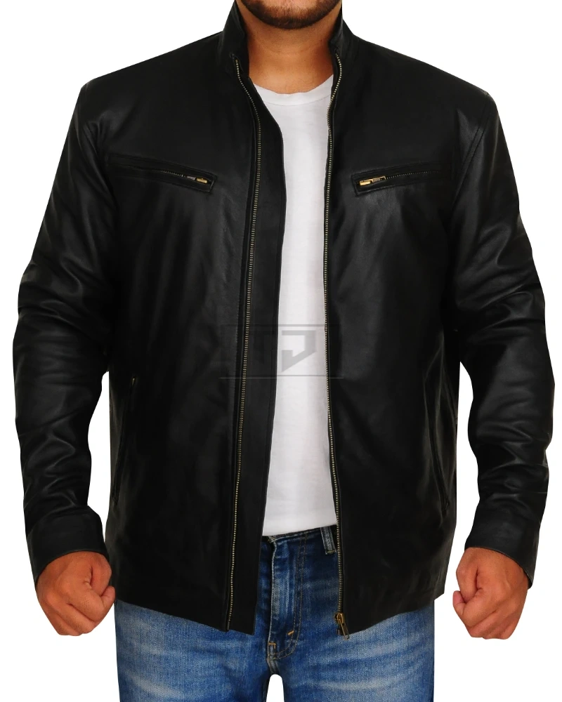 Trendy Biker Leather Jacket - image 1