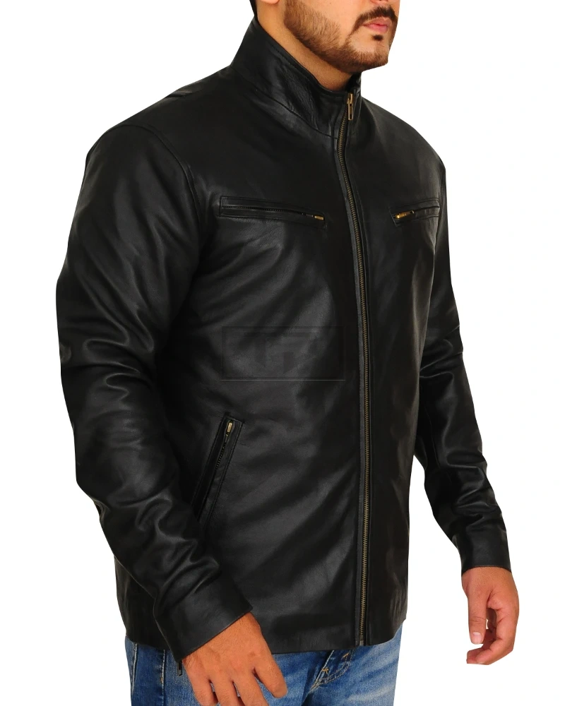 Trendy Biker Leather Jacket - image 3