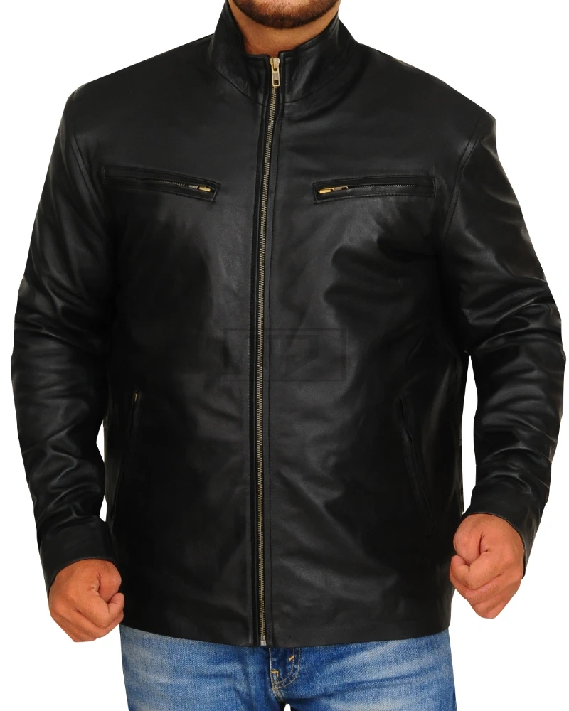 Trendy Biker Leather Jacket - image 5