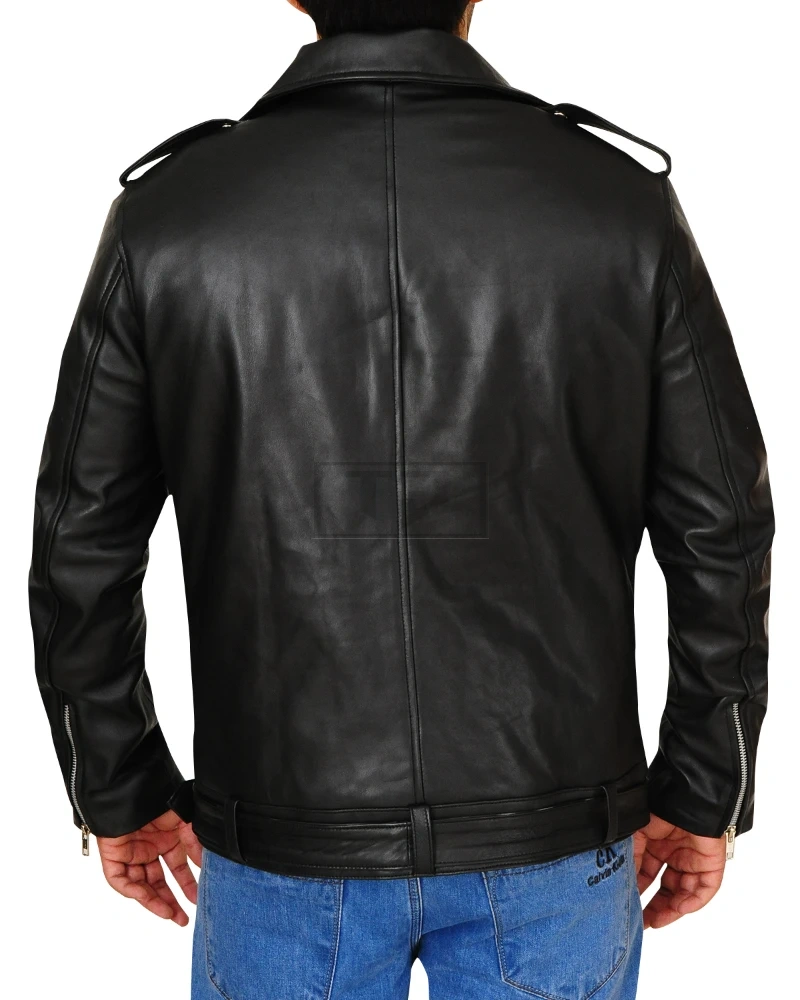 Black Brando Jacket With Epaulets - image 2
