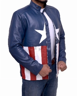 Trendy American Flag Leather Jacket - image 3