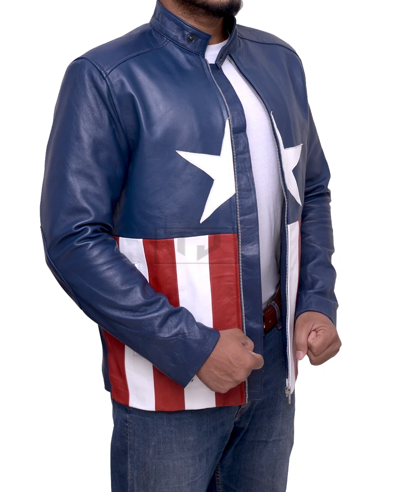 Trendy American Flag Leather Jacket - image 3