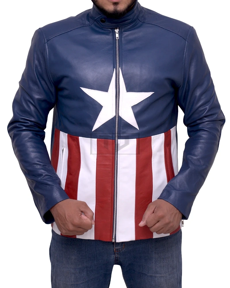 Trendy American Flag Leather Jacket - image 5