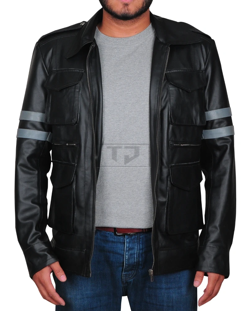 Cool Flap Pocket Leather Jacket - image 1