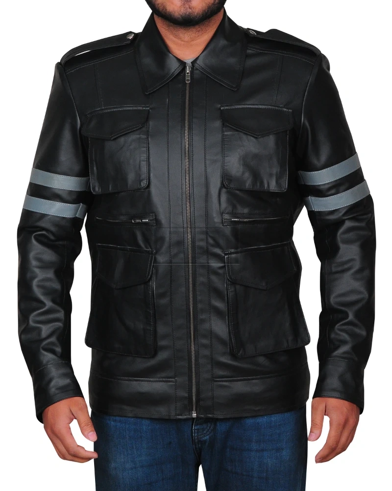 Cool Flap Pocket Leather Jacket - image 5