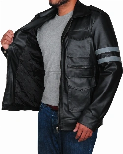 Cool Flap Pocket Leather Jacket - image 4