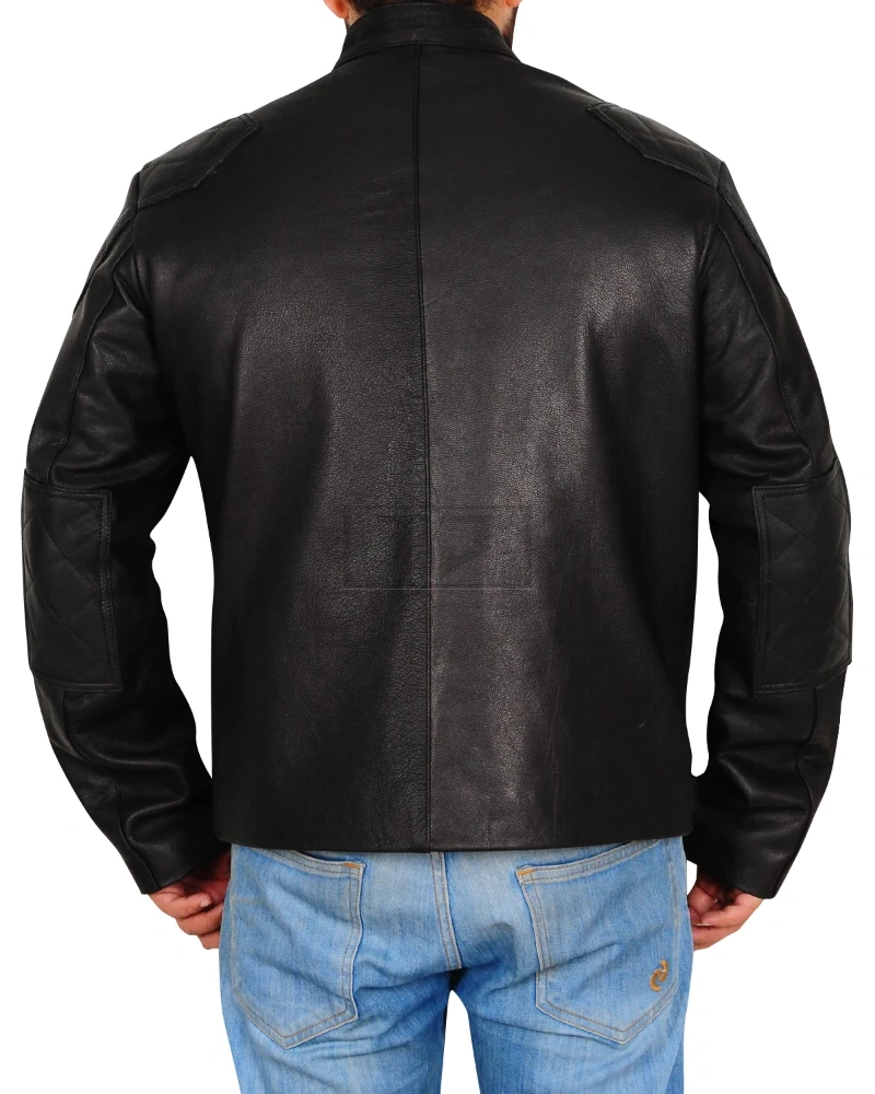Leather Biker Jacket In Black - image 2