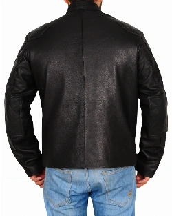 Leather Biker Jacket In Black - image 2