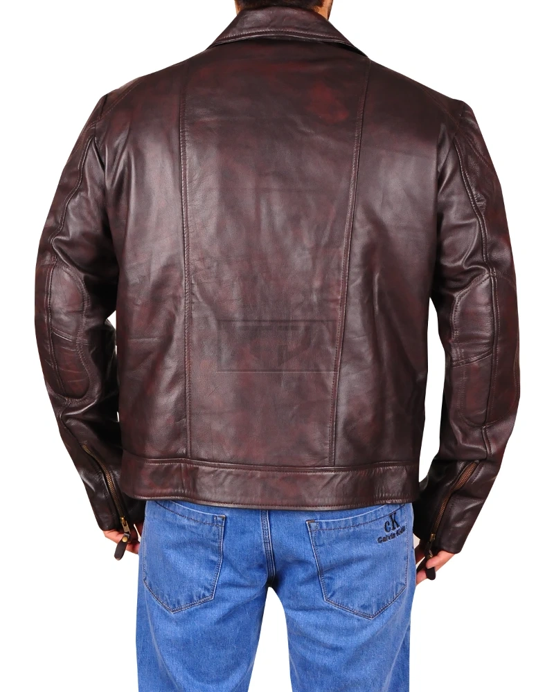 Dark Brown Brando Biker Jacket - image 2