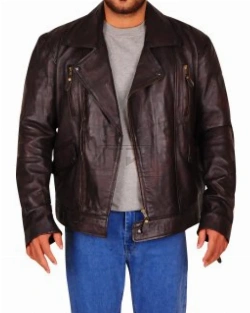 Dark Brown Brando Biker Jacket - image 1