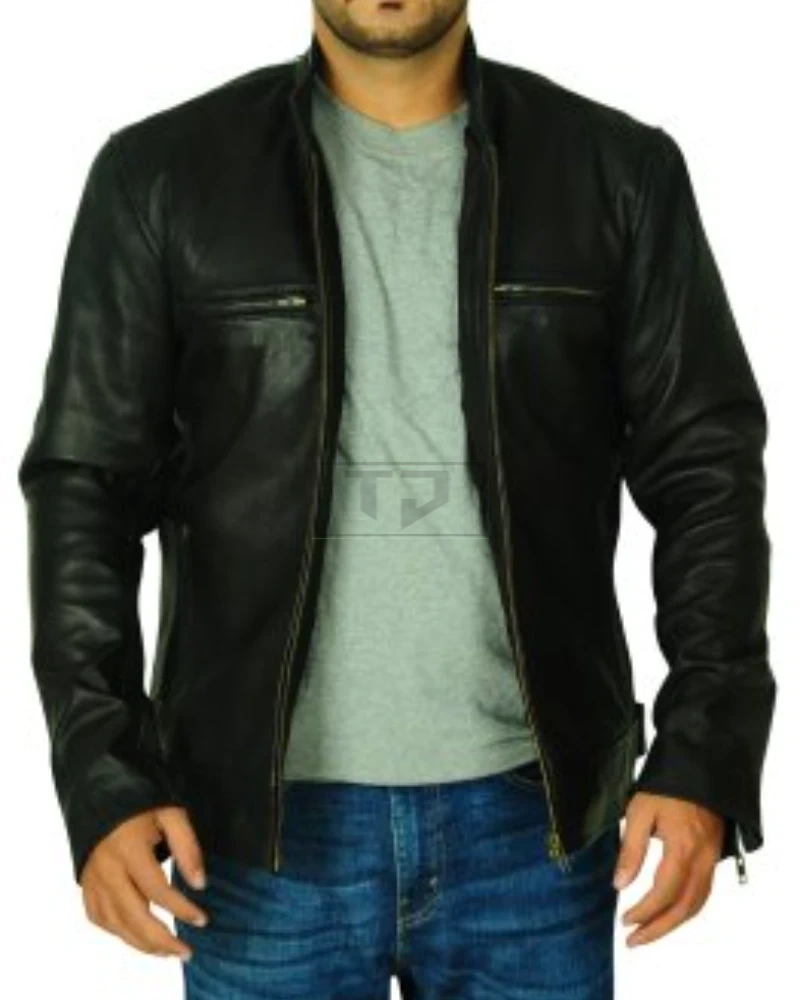 Versatile Black Biker Jacket - image 1