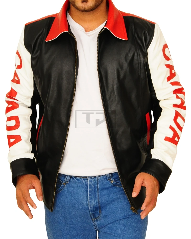 Canada Flag Leather Jacket - image 1