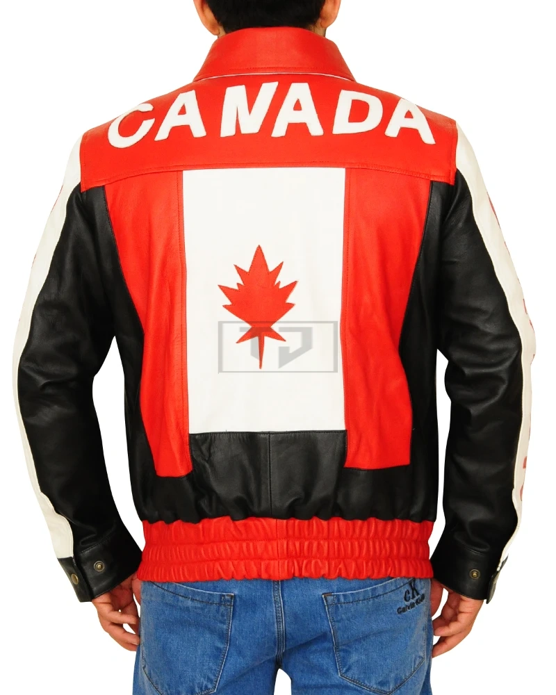 Canada Flag Leather Jacket - image 2