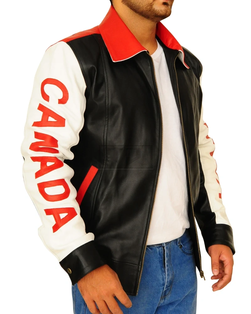 Canada Flag Leather Jacket - image 3