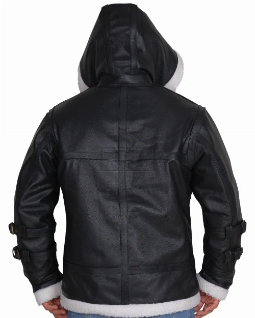 Shearling Black Leather Jacket - image 2