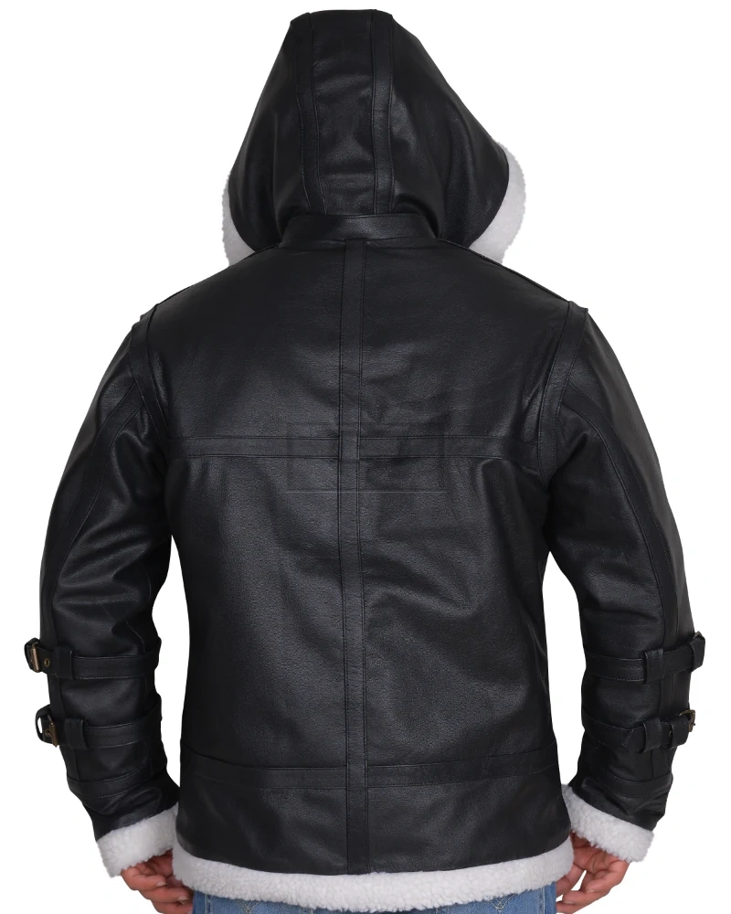 Shearling Black Leather Jacket - image 2
