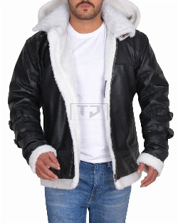 Shearling Black Leather Jacket - image 1