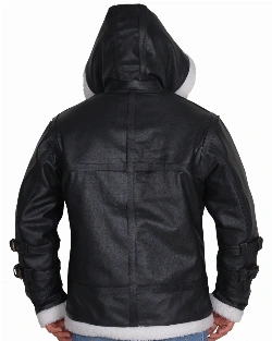Shearling Black Leather Jacket - image 2