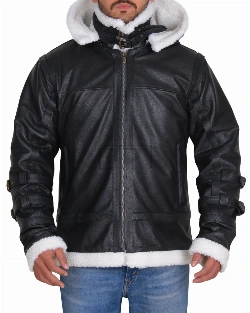 Shearling Black Leather Jacket - image 5
