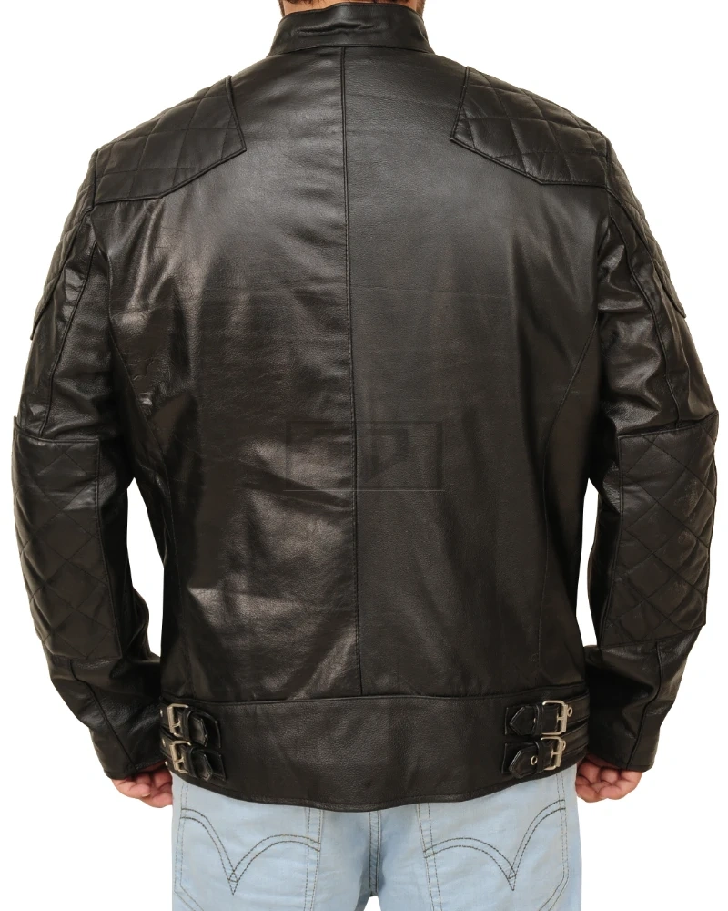 Pitch Black Leather Jacket - image 2