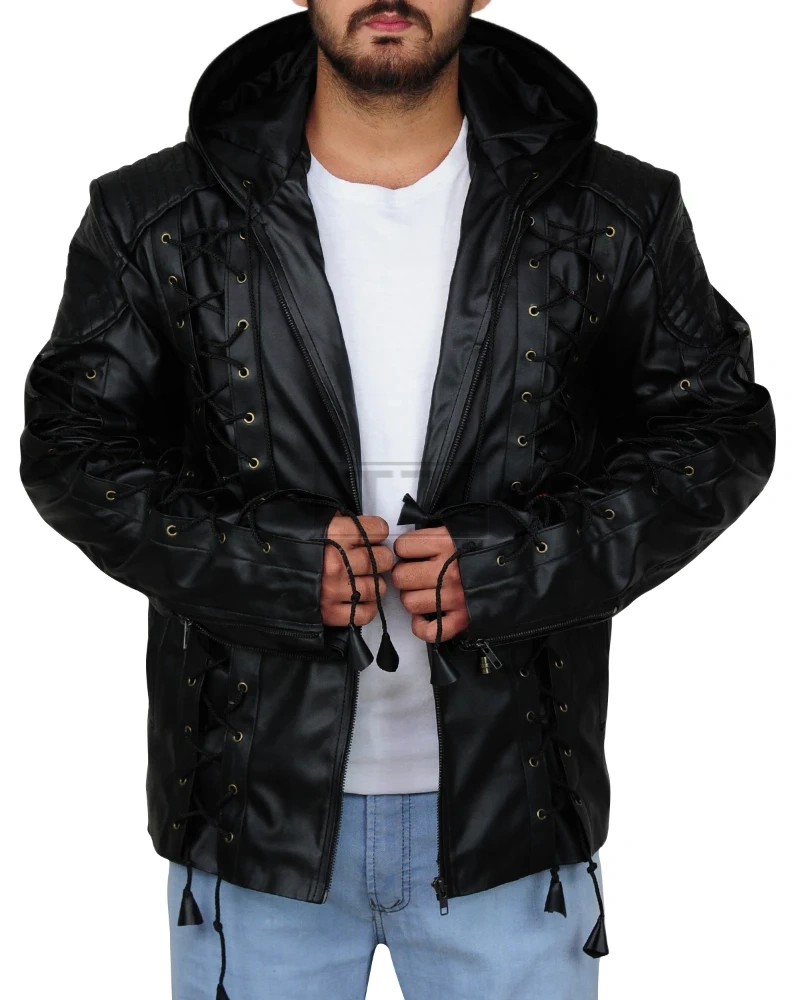 Fancy Black Hoodie Jacket - image 1