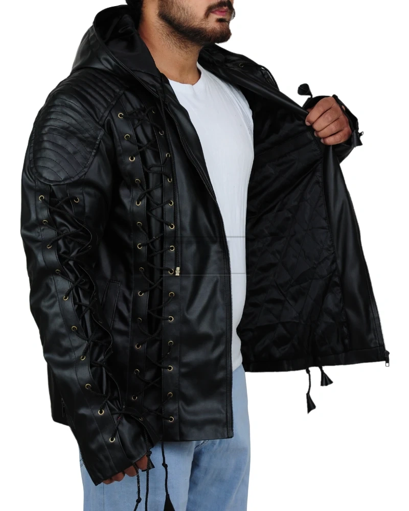 Fancy Black Hoodie Jacket - image 4