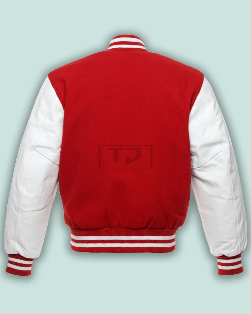 Red White Varsity Jacket - image 2