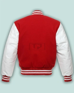 Red White Varsity Jacket - image 2