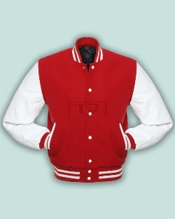 Red White Varsity Jacket - image 3