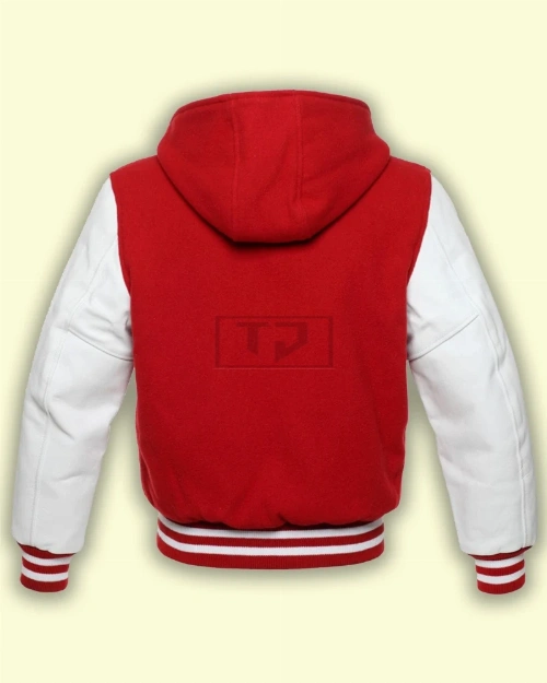 Red Hoodie Varsity Jacket - image 2