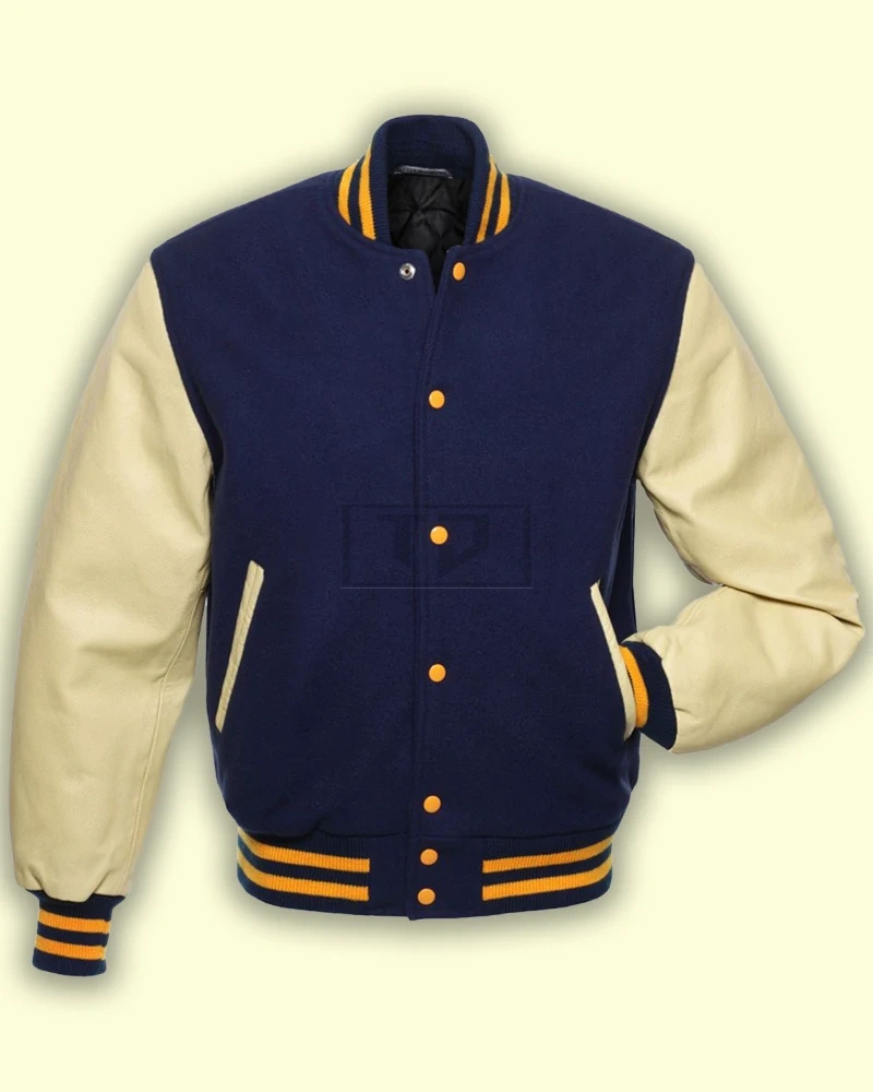 Blue College Varsity Jacket - image 1