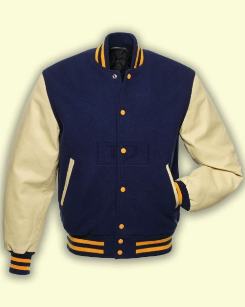 Blue College Varsity Jacket