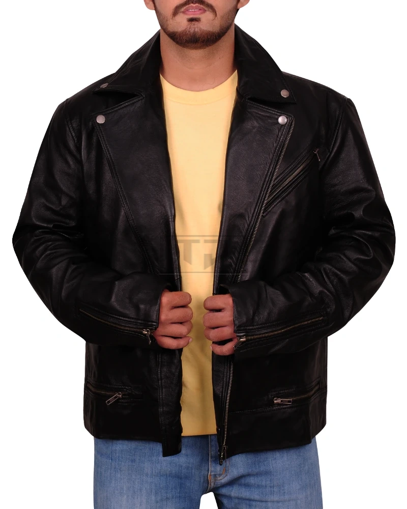 Simple Brando Leather Jacket - image 1