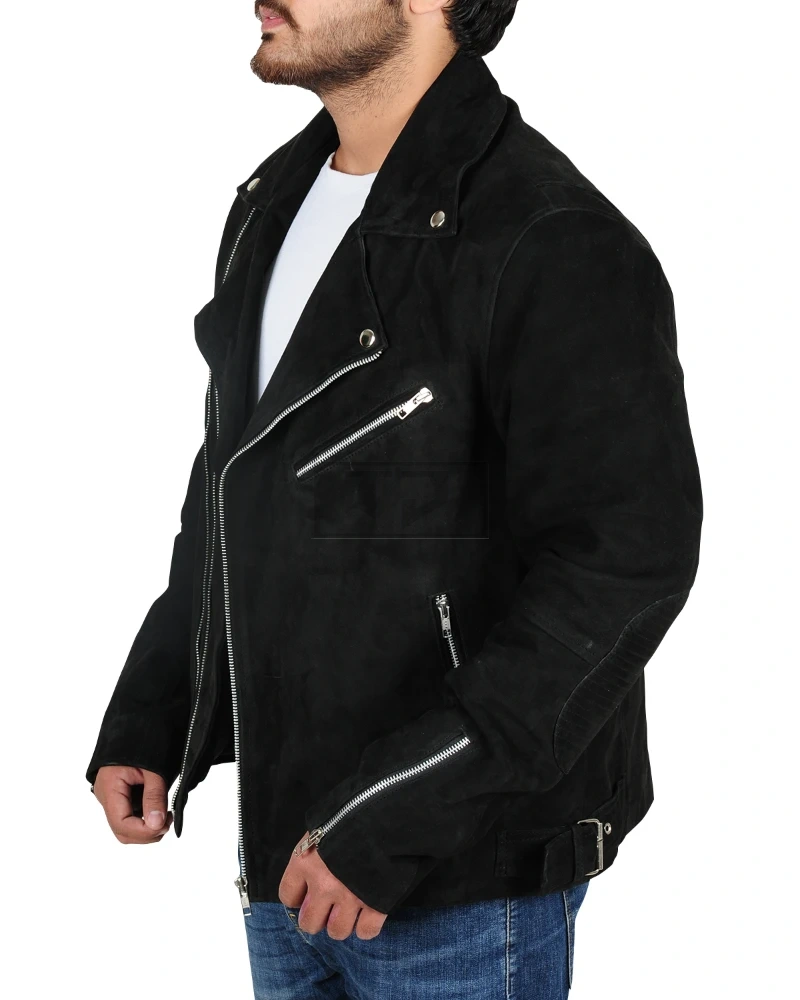 Rocker Suede Leather Jacket - image 4